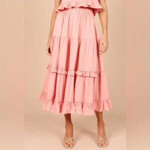 Petal & pup ruffle tiered maxi skirt NWOT Medium M